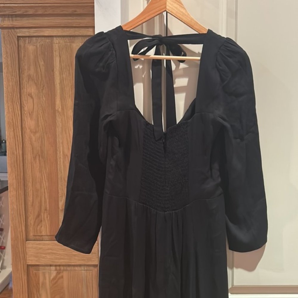 REFORMATION MARA black midi dress 6 NWOT - Picture 7 of 11